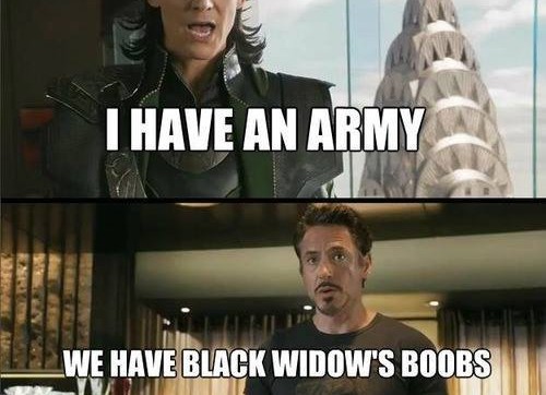 black widows boobs